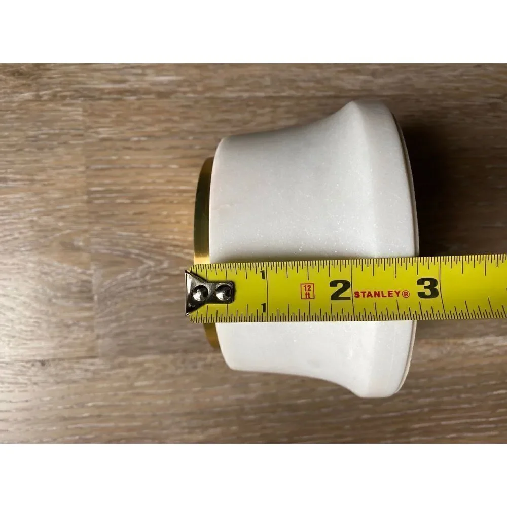 Threshold Marble Pillar Candle Holder with Gold